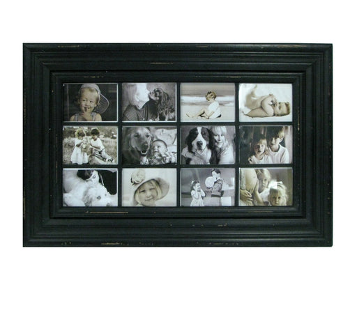 Distressed White/Black Picture Frame - 12 Pictures - Berry Hill - Country Living Products