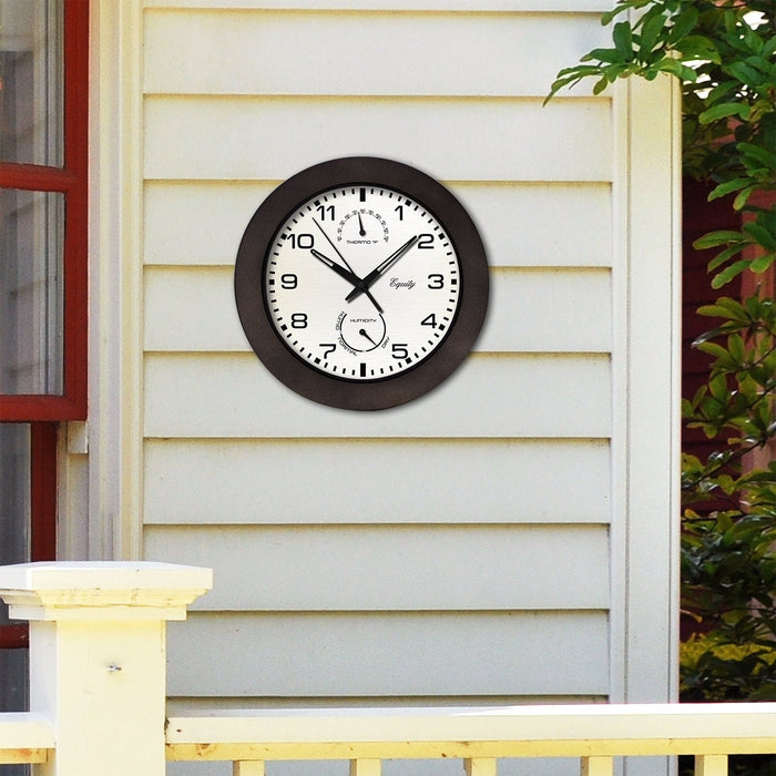 10" Indoor/Outdoor Wall Clock - Brown - Berry Hill - Country Living Products