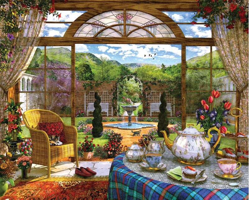Springbok Puzzle - The Conservatory - 1000 piece - Berry Hill - Country Living Products