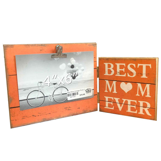Best Mom Ever Vintage Photo Clip Fold - Berry Hill - Country Living Products