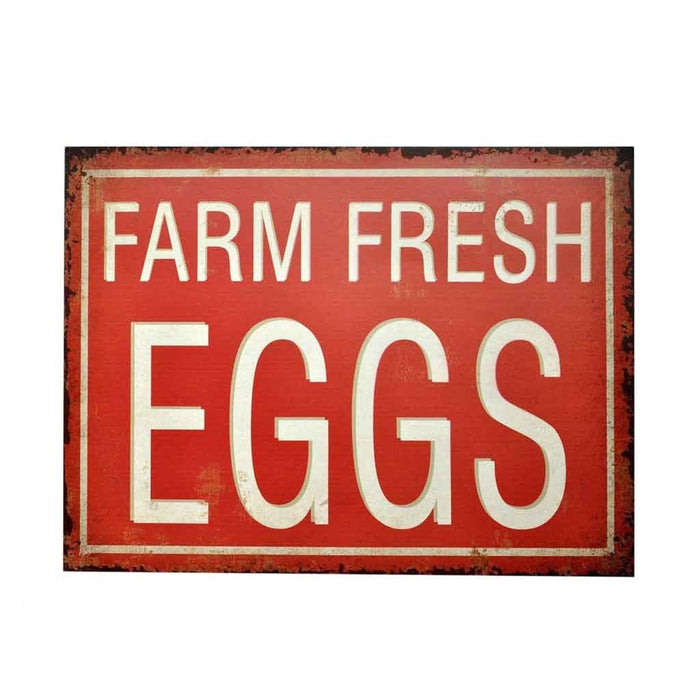 Farm Fresh Eggs Metal Sign - 32x24 - Berry Hill - Country Living Products