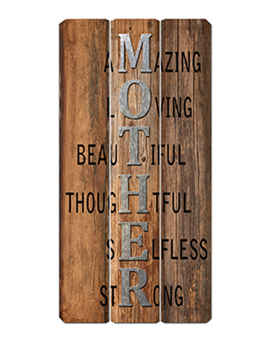 About Mother Vintage Wooden Sign - 12x24 - Berry Hill - Country Living Products