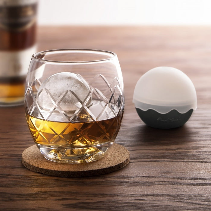 On the Rocks Set - Etched Glass & Ice Ball - Berry Hill - Country Living Products
