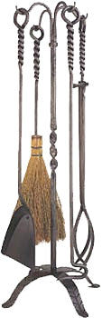 Wrought Iron Fireplace Tool Kit - Berry Hill - Country Living Products