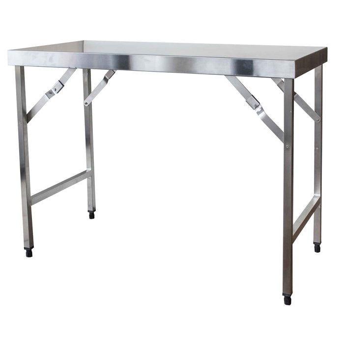 Stainless Steel Folding Table - 48" x 24" - Berry Hill - Country Living Products