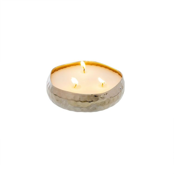 Amber Spruce Multi-Flame Candle - Silver - Small - Berry Hill - Country Living Products