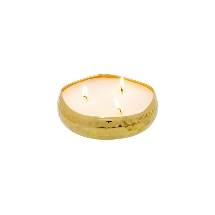 Amber Spruce Multi-Flame Candle - Gold - Small - Berry Hill - Country Living Products