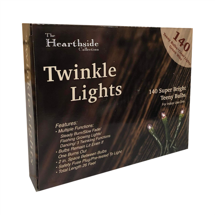 Twinkle Lights - Green Cord - 140 Lights - Berry Hill - Country Living Products