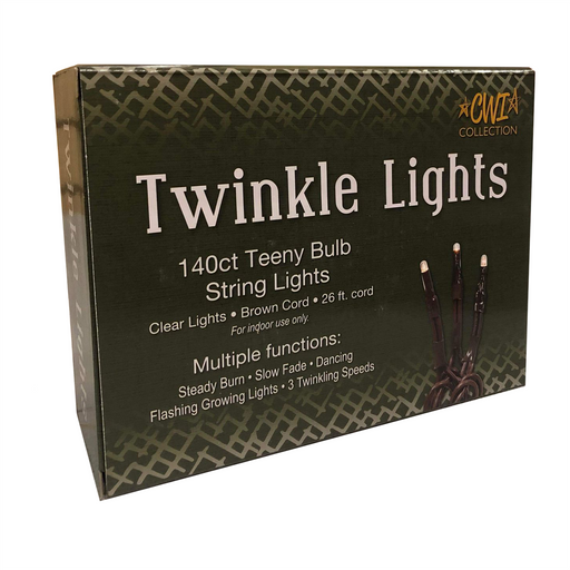 Twinkle Lights - Green Cord - 140 Lights