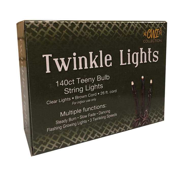 Twinkle Lights - Brown Cord - 140 Lights - Berry Hill - Country Living Products