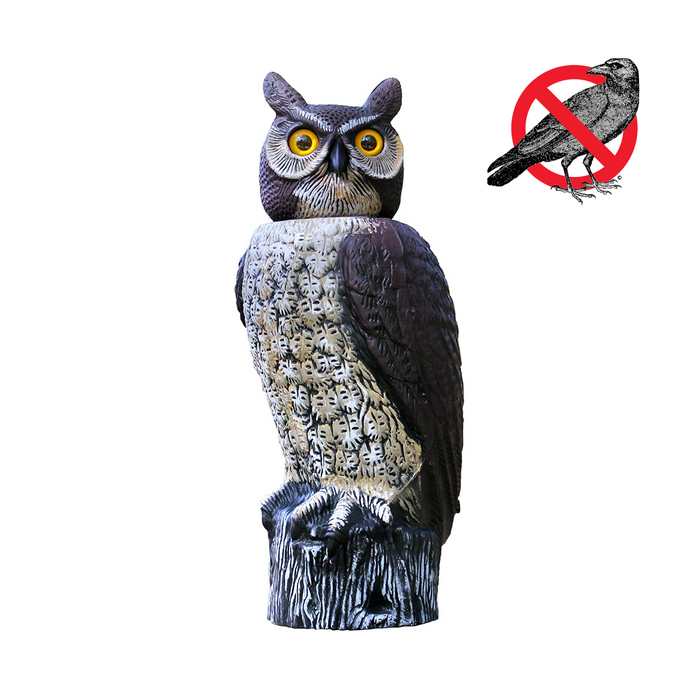 Owl- Solar Rotating Head Owl - Berry Hill - Country Living Products
