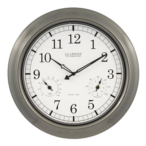 Indoor/Outdoor Atomic Clock w/Temp & Humidity - 18 inch - Berry Hill - Country Living Products